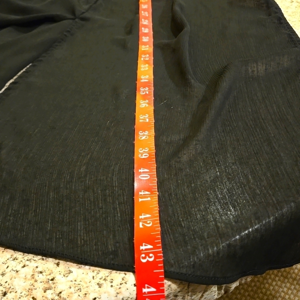 NO BOUNDARIES Black Sheer Kimono Open Front, Elbow Sleeves Size S-M - Picture 8 of 8
